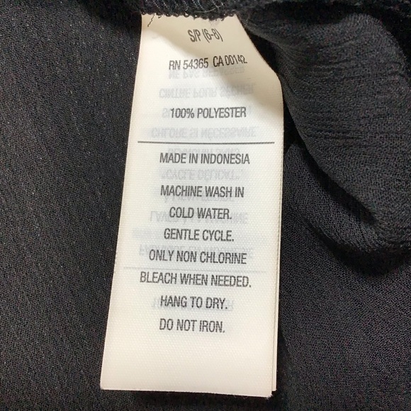 Peter Nygard Black Shiffon Split Sleeve Blouse - Picture 7 of 10